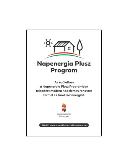 Napenergia Plusz Program - NPP Projekt tábla
