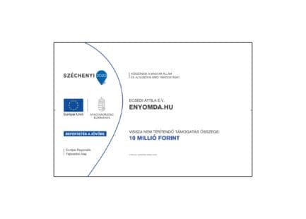Széchenyi 2020 projekt táblák