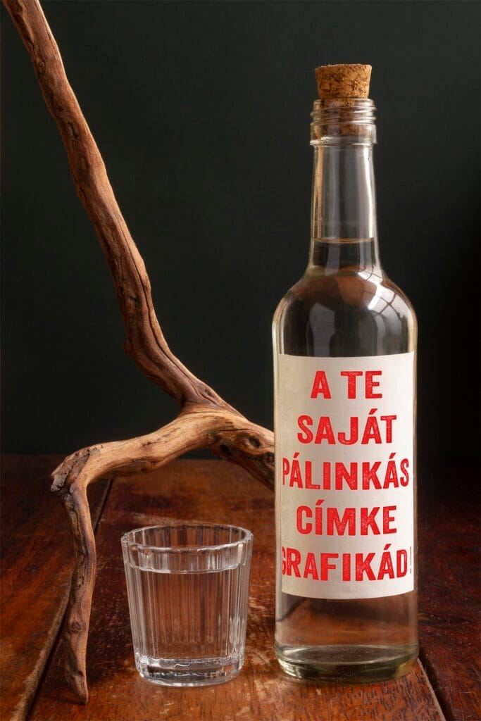 Pálinkás üveg címke, Palackmatrica